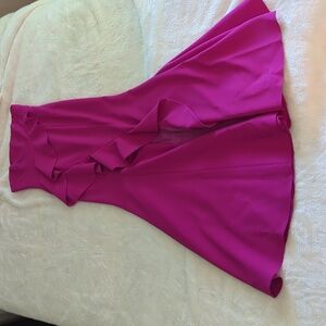 Jay Godfrey strapless fuschia floor-length gown